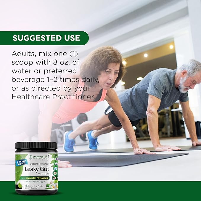 Emerald Labs Leaky Gut Health - Digestive Support Supplement with DGL Licorice Aloe Vera Extract &amp More - Supports Colon &amp Gut Health - 6.45 oz (Up to 60-Day Supply)