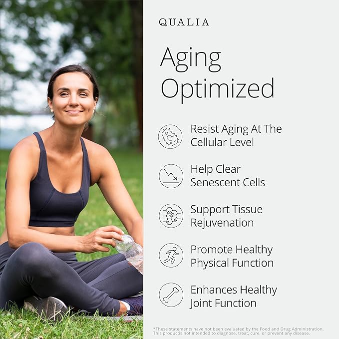 QUALIA LIFE SCIENCES Senolytic Supplement Fisetin Quercetin Piperlongumin &amp More Aging Supplement - Supports Optimal Cell Repair &amp Rejuvenation Naturally Eliminate Zombie Cells 1 Month S