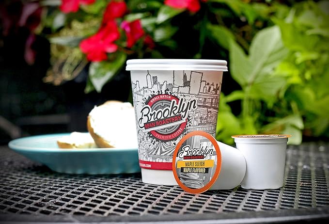 Brooklyn Beans Flavored Coffee Pods Compatible with K Cup Brewers Including 2.0 Maple Sleigh 24 Count