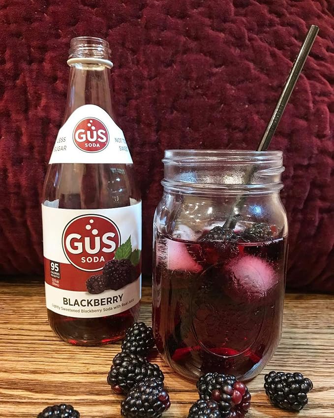 GuS Soda - Dry Blackberry - 12 oz (6 Glass Bottles)