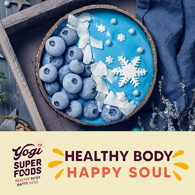 Yogi Super Foods 16oz Blue Spirulina Powder Made from Blue-Green Algae Extract - Superfood Plant Rich Source of Protein for Immune Support Energy Natural Food Coloring for Baking - 1lb Bag