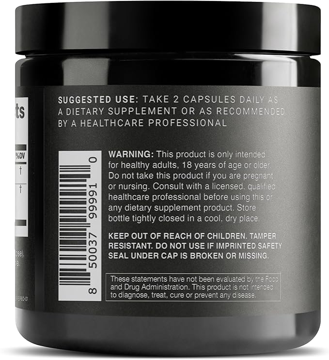 Toniiq 22mg Ultra Concentrated Spermidine Supplement -Spermidine Supplements for Men and Women - Rice Germ Extract and Trihydrochloride Complex Blend - 60 Vegetarian Capsules - 30 Servings