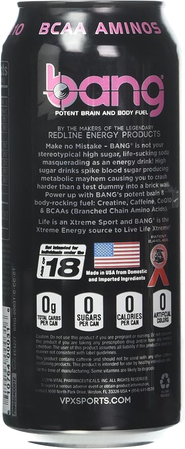 vpx Bang RTD Cotton Candy 16 Fl Oz (12 Count)
