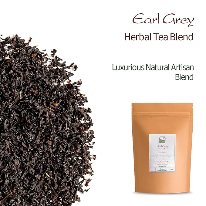 Earl Grey Bergamot Black Tea - Premium Breakfast Tea With Real Bergamot Oil 200g
