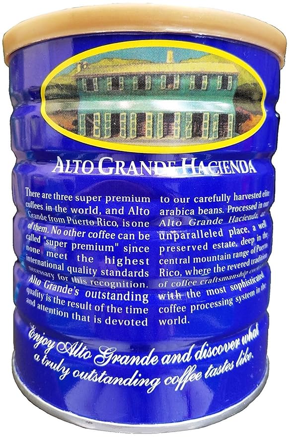 Alto Grande Super Premium Medium-Dark Ground Coffee 8.8 Ounce Canister and Garrido Expreso Dark Roast Coffee 10 Ounce Canister Arabica Puerto Rico Variety Bundle