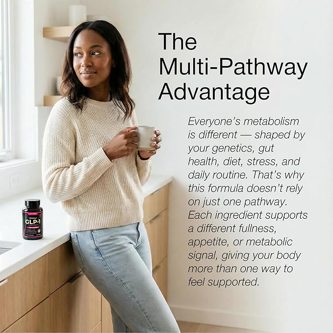 UNALTERED GLP-1 Supplement for Women - Natural Support for Cravings Weight &amp Gut Health - Clinically Tested Ingredients Biochemist-Formulated Vegan - 60 Capsules