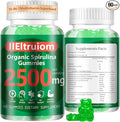 Organic Blue Spirulina Chlorella Gummies 13-in-1 Super Greens &amp Superfoods Spirulina 2500mg Enhanced Daily Energy with Sea Moss Chlorophyll GLA Gluten Free 60 Vegan Gummies