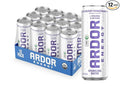 ARDOR ENERGY Sparkling Water with 100mg Natural Caffeine &amp 200mg L-Theanine from Organic Green Tea for Smooth Energy &amp Focus | Healthy Energy Drink | No Sugar Zero Calories Vegan Gluten-Fre