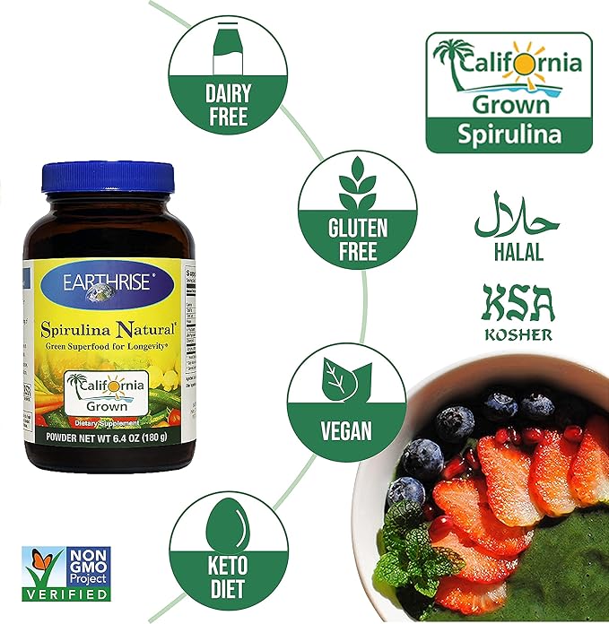 EARTHRISE Spirulina Powder 180 Gram 0.01 Pounds