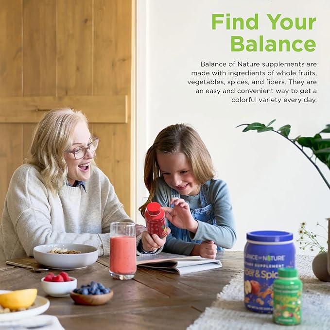 Balance of Nature Whole Food Supplement with Fruit and Vegetable Ingredients for Women Men and Kids - 90 Capsules 3 Sets