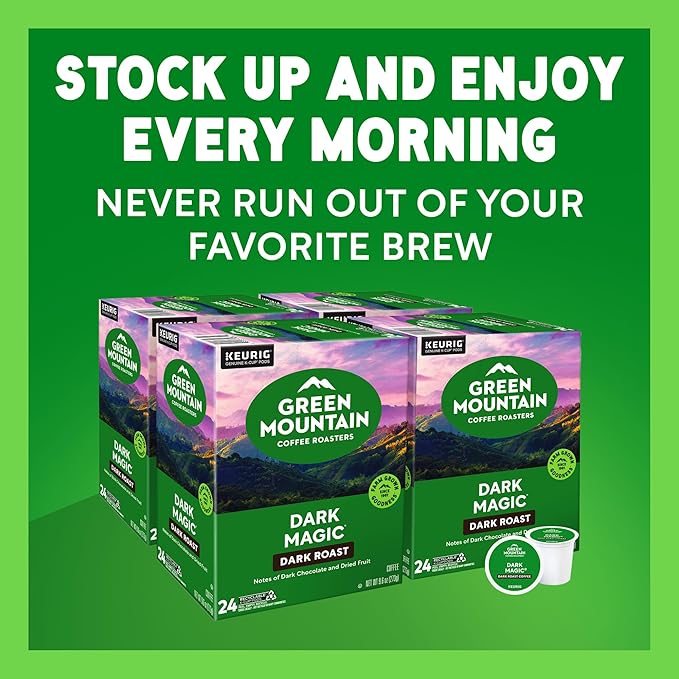 Green Mountain Coffee Roasters Dark Magic Coffee Keurig Single-Serve K-Cup pods Dark Roast 96 Count