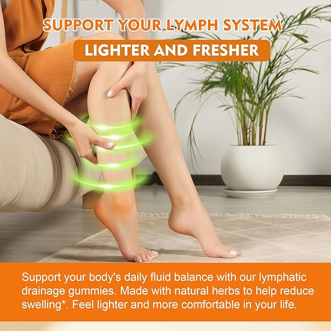 Well&ampWhole Lymphatic Drainage Gummies Lymphatic Drainage Supplements with Echinacea Dandelion Burdock Lymph System Support Lymph Detox Cleanse &amp Immune Support Pineapple Vagan 60 Gummi