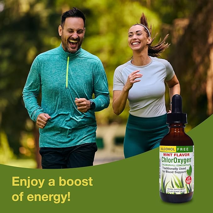 Herbs Etc. ChlorOxygen Chlorophyll Concentrate - Highly-Concentrated Energy Support - Aids Healthy Blood Circulation - Natural Vitality Support - Alcohol-Free - Mint 2 fl oz (About 132 Servings)