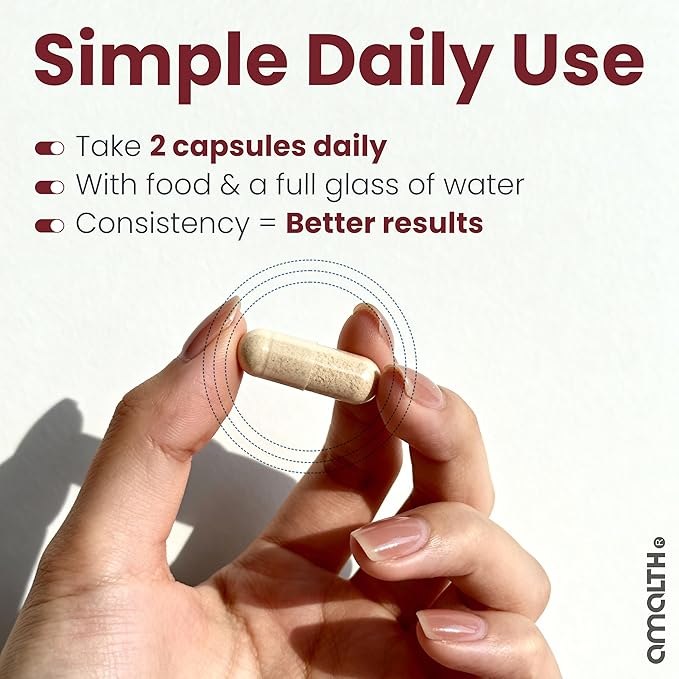 Amalth Aguaje Curves Capsule for Women 1000 mg- Extra Strength from Peru Natural Supplements- 120 Capsules Non- GMO Premium Quality Pills