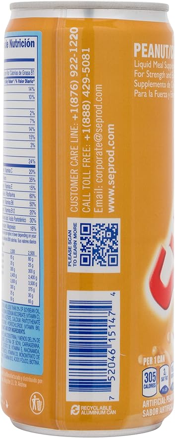 Supligen Peanut Liquid Meal Supplement 9.87 oz (Pack of 12) – Protein &amp Vitamin Shake for Energy Strength &amp Recovery – Ready-to-Drink Nutritional Meal