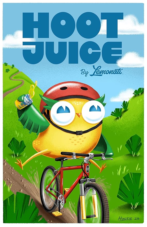 Hoot Juice Original Lemonade 24 Pack + Hoot Juice 3 Pack of Prints