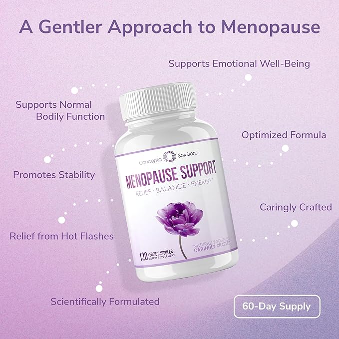 Menopause Support - Menopause Relief and Weight Management Support - for Hot Flashes Night Sweats Relief and Energy - 120 Capsules - Made in USA