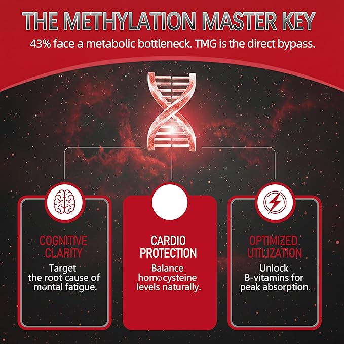 2Pack TMG Gummies 1000mg Betaine Anhydrous + Methylated Multivitamin &amp B Complex Methylated(Methylfolate B12 B6) Magnesium Taurine - Essential Trimethylglycine for Homocysteine Levels Brain En