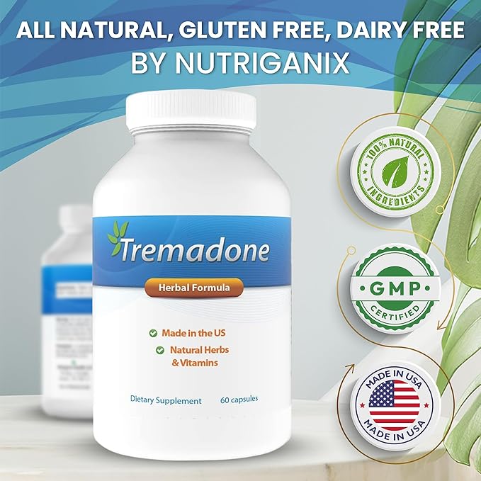 Essential Tremor Relief Supplement for Hand Arm Head Leg Feet and Body Tremors and Shaking - All Natural Gluten Free Dairy Free by Nutriganix (1)