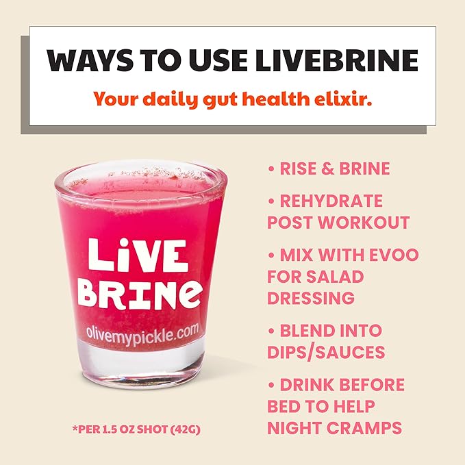 Olive My Pickle Probiotic Pickle Juice - 117 Ounces | 6 Pack of LiveBrine Dragon Fruit &amp Strawberry Pickle Juice with Natural Probiotics and Digestive Enzymes for Gut Health - 78 Pickle Shots