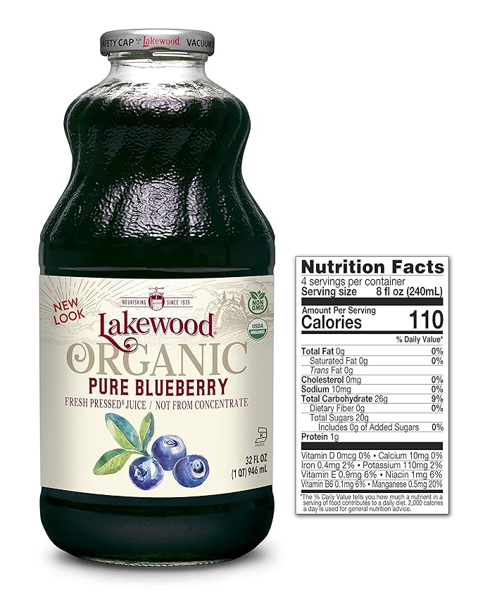 Lakewood Juice Blueberry Organic 32 oz