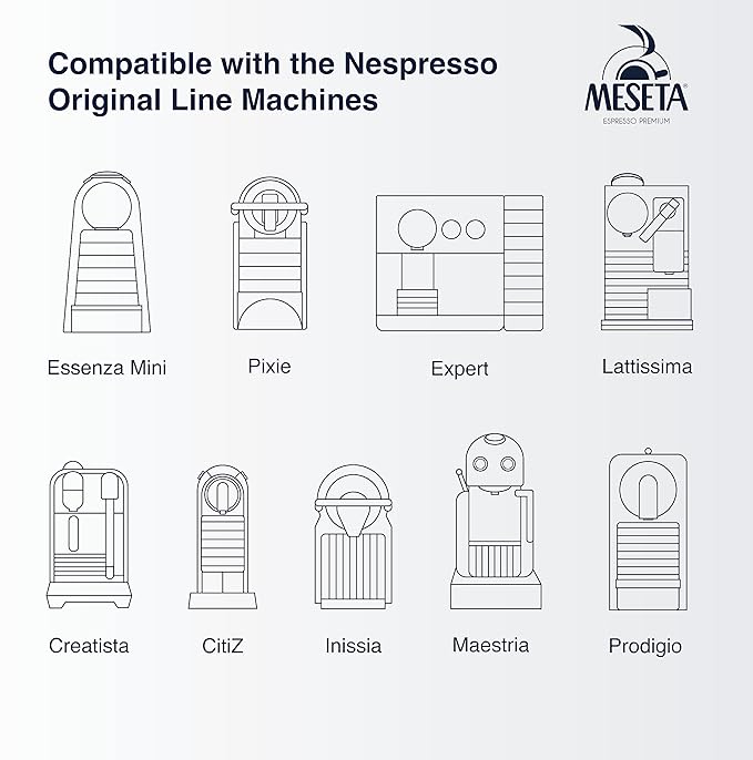 Meseta Bio USDA Organic 100 Nespresso Compatible Coffee Capsule Pack BPA FREE Use in Nespresso Essenza Pixie Citiz Inissia Lattissima Maestria Nespresso Original Line Machines - Grand Espresso
