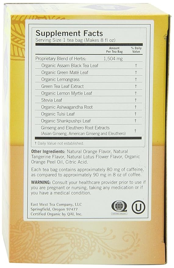 Yogi Sweet Tangerine Positive Energy Tea - 16 Count (Pack of 2)