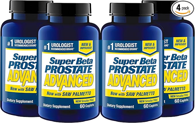SUPER BETA PROSTATE Advanced with Saw Palmetto - Prostate Health Supplements for Men Bladder &amp Urinary Support with Beta-sitosterol Reishi Saw Palmetto Vitamin D Zinc Oxide Selenium - 240 Co