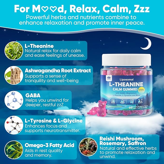 Liposomal L-Theanine Gummies &amp Kids Sleep Gummies