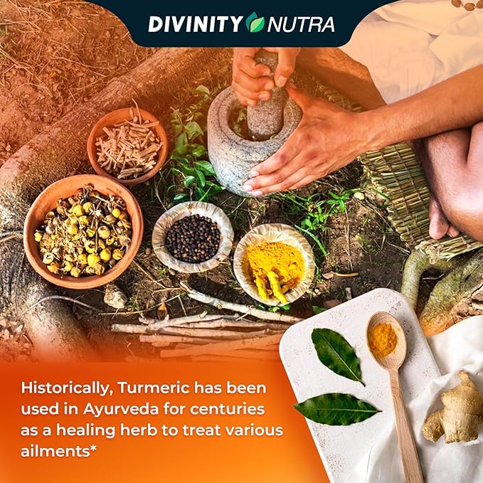 Turmeric Curcumin with BioPerine Black Pepper 1400mg Support GLP-1 Naturally Max Absorption Turmeric Supplement for Joint Support with 95% Standardized Curcuminoids C3 Complex Non GMO 120 Capsules