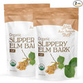 Halo Naturals Organic Slippery Elm Bark Cut 4 Ounces (Ulmus rubra) USDA Certified | Resealable Pouch| Packaged in The USA (Pack of 2)
