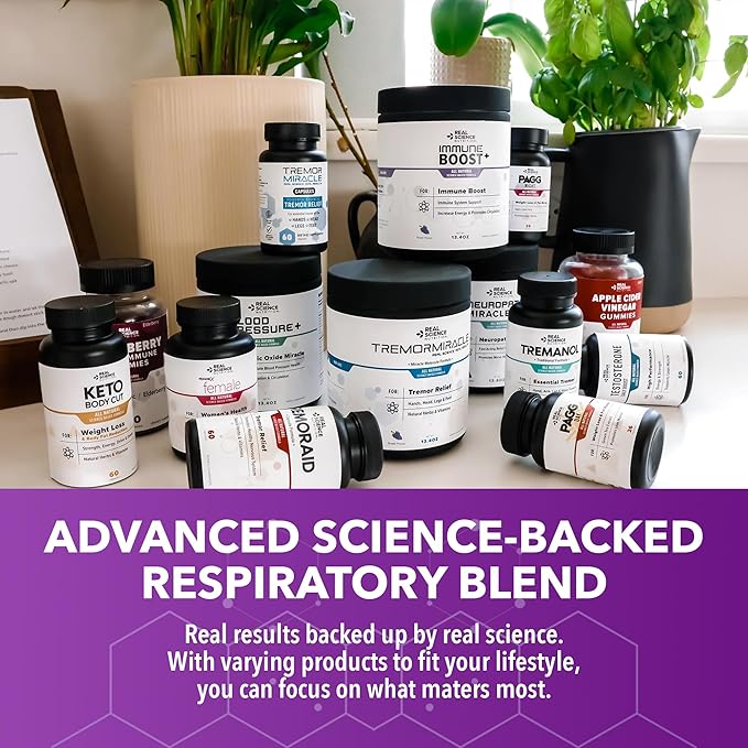 Real Science Oxygenate Miracle – Daily Lung &amp Circulation Support Supplement for Breathing Comfort and Energy – Supports Respiratory Function and Overall Wellness 60 Caps