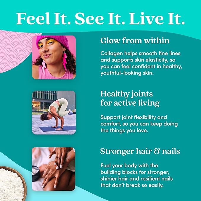 Further Food Unflavored Collagen Peptides Powder - 100% Grass-Fed Hydrolyzed Type 1 &amp 3 20g of Collagen per Serving Supports Skin Hair Nails &amp Joints Stick Packs 8.47 Oz