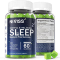 NEVISS Melatonin Free Sleep Aid Gummies for Adults - Magnesium Glycinate Gummies | GABA L-Tryptophan Magnesium Ashwagandha - Non-Habit Forming Help for Deep Relaxation - Vegan Lemon Flavor 1Pack