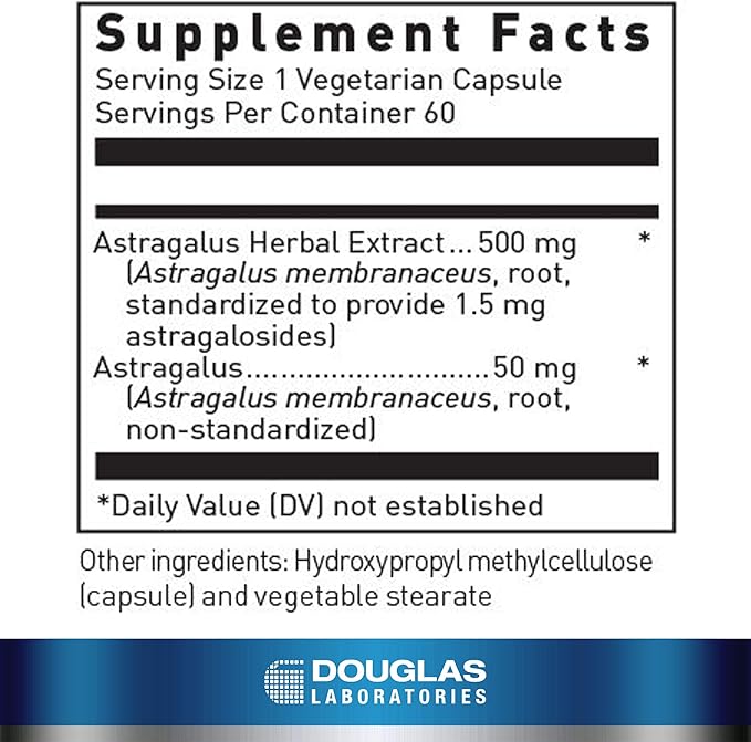 Douglas Laboratories Astragalus Max-V Supplement | Supplement to Support The Immune Cardiovascular Renal and Hepatic Systems* | 60 Capsules