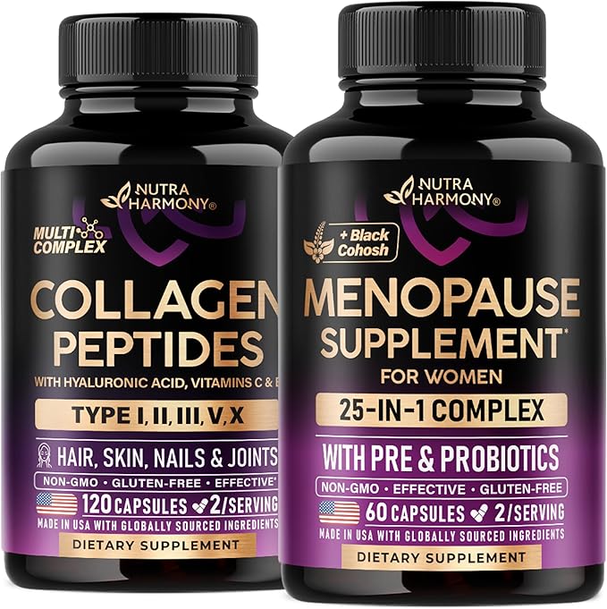 NUTRAHARMONY Collagen Peptides &amp Menopause Supplement