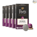 Peet's Coffee Medium Roast Espresso Capsules Compatible with Nespresso Original Machine 100% Arabica Coffee - Ricchezza Intensity 8 50 Count (5 Boxes of 10 Espresso Capsules)