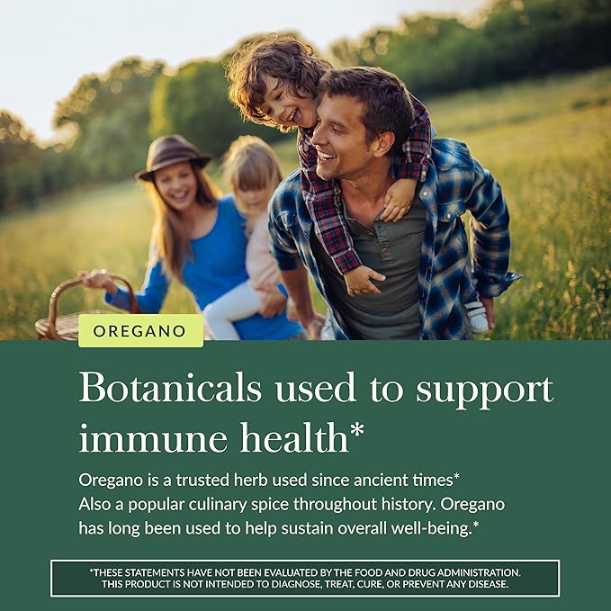 Gaia Herbs Oil of Oregano - Immune &amp Antioxidant Support Supplement - with Oregano Oil Carvacrol &amp Thymol* - 180 Vegan Liquid Phyto-Caps (180 Servings)