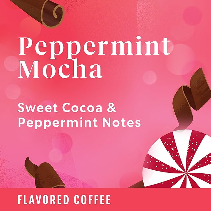 Starbucks Ground Coffee Peppermint Mocha Naturally Flavored Coffee 100% Arabica Limited Holiday Edition 6 Bags (11 Oz Each)