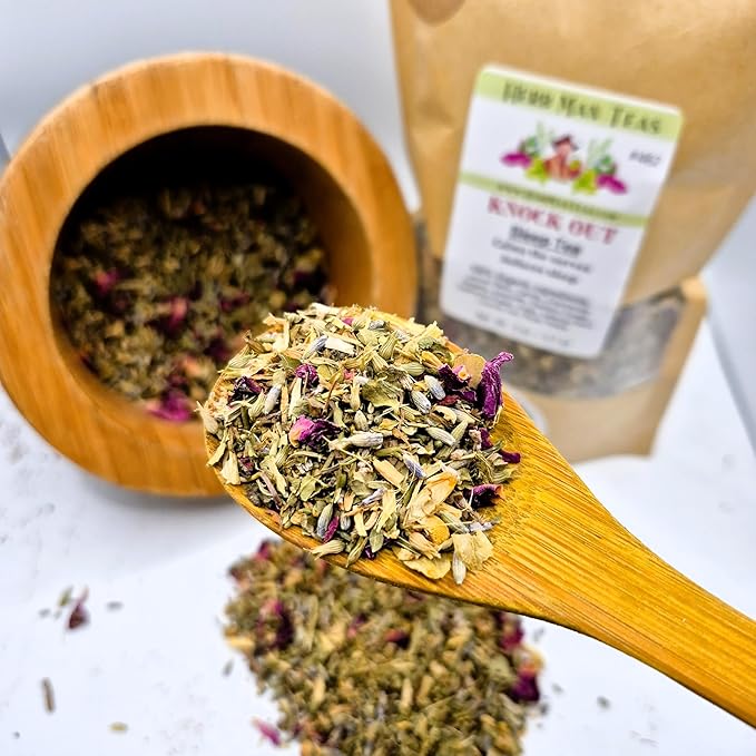 SLEEPING TEA - Knock-out blend with Valerian Root plus California Poppy and Hops for deep relaxation by master herbalist Khabir - Organic non GMO No additives