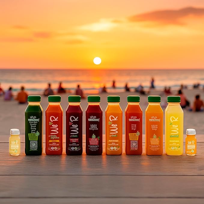 WE’R 100% Pomegranate Juice – Antioxidant Blast! – Cold-Pressed &amp HPP – 10 Pack – 11.2 fl oz Each (330 ml) – Superfood Power Not From Concentrate Vegan GMO-Free