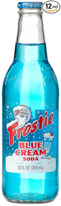 Frostie Blue Cream Soda 12 Ounce (12 Glass Bottles)