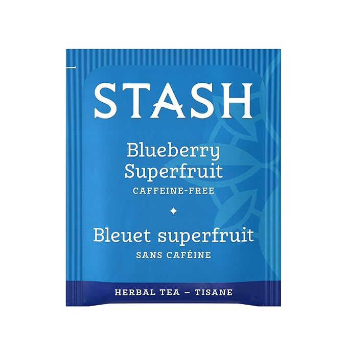 Stash Tea Blueberry Superfruit Herbal Tea - Naturally Caffeine Free Non-GMO Project Verified Premium Tea with No Artificial Ingredients 20 Count (Pack of 6) - 120 Bags Total