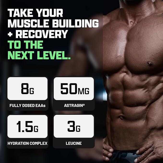 Nutrex Research EAA Hydration | EAAs + BCAAs Powder | Muscle Recovery Strength Muscle Building Endurance | 8G Essential Amino Acids + Electrolytes | Apple Pear 30 Servings