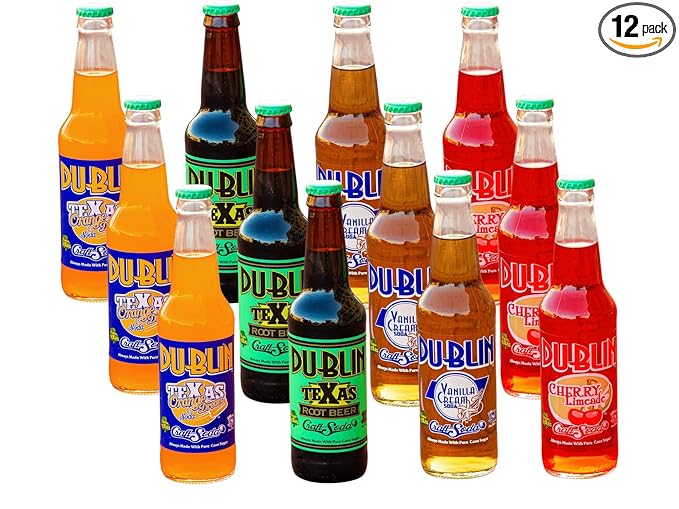 Bottling Works Craft Soda Pure Cane Sugar Made in Texas – Assorted 12-Pack – Premium Small-Batch Soda Gluten-Free Retro Artisanal Beverages (12 Pack Favorites Variety Pack)