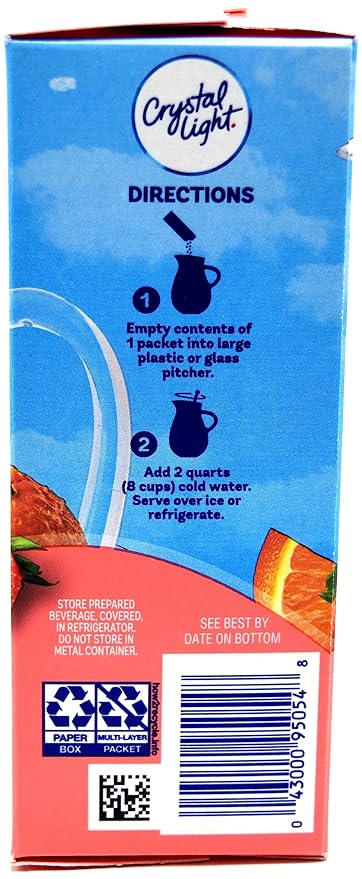 Crystal Light Strawberry Orange Banana Drink Mix 12-Quart 2.4-Ounce Canister (Pack of 20)