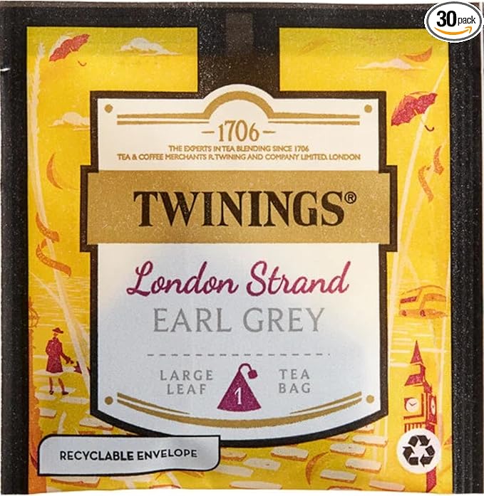 Twinings Discovery Collection London Strand Earl Grey 30 Large Leaf Pyramid Tea Bags