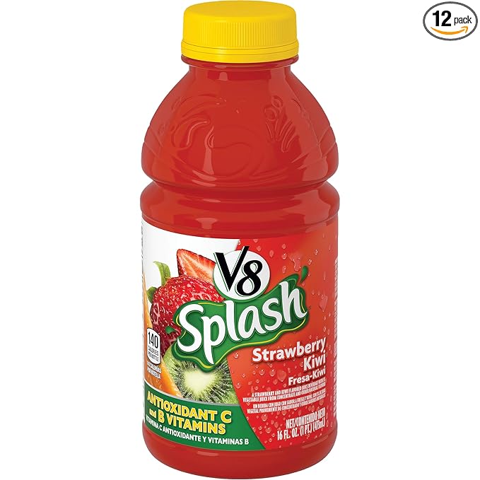 V-8 Splash Strawberry Kiwi 16 oz. Bottle 12/Box
