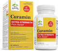 Terry Naturally Curamin Extra Strength - Curcumin &amp Boswellia for Healthy Circulation Support - Turmeric Supplement to Support Joints Muscle Health &amp Endorphin Production - 90 Tablets