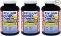 Yerba Prima Psyllium Husks Caps - 180 caps (Pack of 3) - Natural Fiber Supplement - Colon Cleansing - Non-GMO Gluten Free